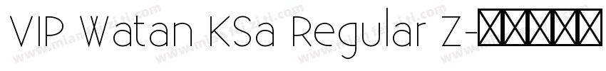 VIP Watan KSa Regular Z字体转换